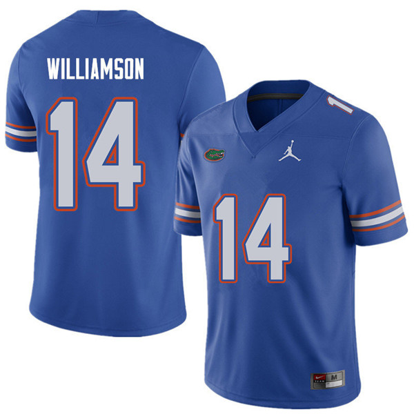 Jordan Brand Men #14 Chris Williamson Florida Gators College Football Jerseys Sale-Royal - Click Image to Close